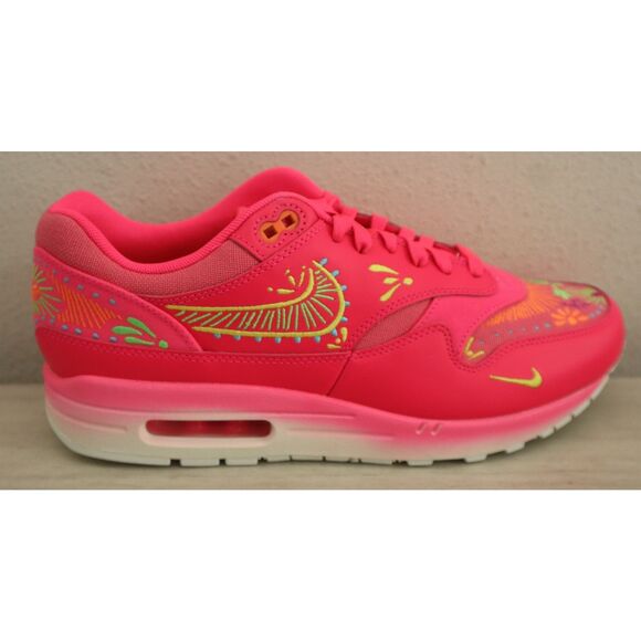 Nike FQ8172-645 Men 10.5 Women 12 Pink “Day of the Dead” Air Max 1 PRM Shoes - Picture 7 of 14